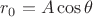 $r_0 = A \cos \theta$
