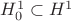 $H^{1}_{0}\subset H^{1}$ $H^{1}_{0}\subset H^{1}$