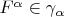 $F^\alpha\in\gamma_\alpha$