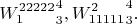 $${W_1^{22222}}_3^4, {W_{11111}^{2}}_3^4.$$