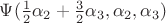 $\Psi({\frac1 2}\alpha_2 + {\frac3 2}\alpha_3 , \alpha_2, \alpha_3)$