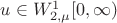 $u \in W_{2,\mu}^1[0,\infty)$