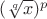 $(\sqrt[q]{x})^p$