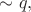 $\sim q,$