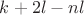 $k+2l-nl$