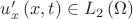 ${u'_x}\left( {x,t} \right) \in {L_2}\left( \Omega  \right)$