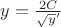$y=\frac{2C}{\sqrt y'}$