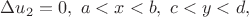 $\Delta u_2=0, \ a<x<b, \ c<y<d,$