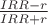 $\frac{IRR-r}{IRR+r}$