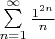 $\[\sum\limits_{n=1}^\infty {\frac {1^{2n}} n$