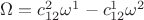 $\Omega={c_{12}^2\omega^1}-{c_{12}^{1}\omega^2}$