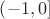 $\left(-1,0\right]$