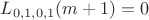 $L_{0,1,0,1}(m+1)=0$