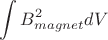 $$\int B_{magnet}^2 dV$$