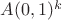 $ A(0,1)^k$