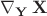 $\nabla _{\mathbf Y}\,{\mathbf X}$