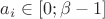 $a_i\in [0;\beta-1]$