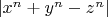 $|x^n+y^n-z^n|$