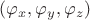 $(\varphi_x,\varphi_y,\varphi_z)$