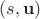$(s, \mathbf u)$