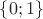 $\{0;1\}$