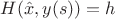 $ H(\hat{x}, y(s)) = h $