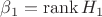 $\beta_1=\operatorname{rank}H_1$