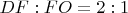 $DF:FO = 2:1$