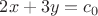 $2x+3y=c_0$