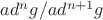 $ad^ng/ad^{n+1}g$