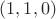 $(1, 1, 0)$