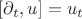 $[\partial_t, u] = u_t$