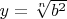 $y=\sqrt[n]{b^2}$
