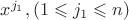 $x^{j_1}, (1 \leqslant j_1 \leqslant n)$