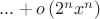 $...+o\left(2^nx^n\right)$