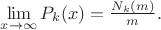 $\lim \limits_{x \to \infty} {P_k(x)}=\frac {N_k(m)} {m}.$