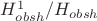 $H^{1}_{obsh}/H_{obsh}$