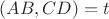 $(AB,CD)=t $