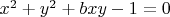 $x^2+y^2+bxy-1=0 $