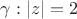 $\gamma: |z|=2$