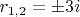 $r_{1,2}=\pm3i$
