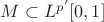 $M \subset L^{p'}[0,1]$