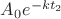 $A_0e^{-kt_2}$
