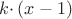 $k\cdotp (x-1)$