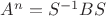 $A^n=S^{-1}BS$