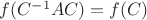 $f(C^{-1}AC)=f(C)$