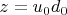 $z = u_0d_0$