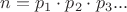 $n=p_1\cdot p_2\cdot p_3...$