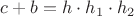 $c+b={h}\cdot{h_1}\cdot{h_2}$