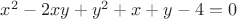 $x^2-2xy+y^2+x+y-4=0$